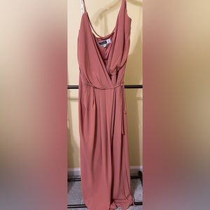 Double Strap Georgette Bridesmaids Wrap Dress